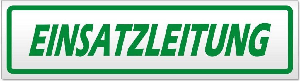 Kiwistar - Autoaufkleber - Grün - 20 x 5,3 cm - Einsatzleitung Motiv 2 - Hinweis Aufkleber Sticker für Auto, Kfz, Fahrrad, PKW, LKW