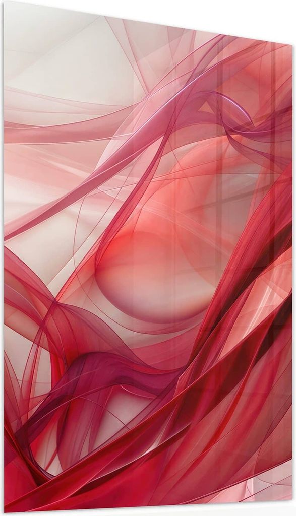 Glasbild 60x90cm in XXL für Wohnzimmer, Schlafzimmer Motiv Abstrakte Schleier