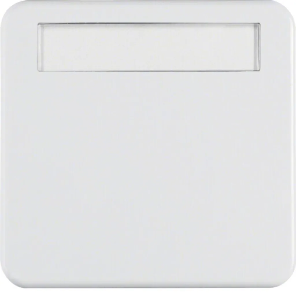 Plaque de recouvrement pour interrupteur blanc brillant avec marquage