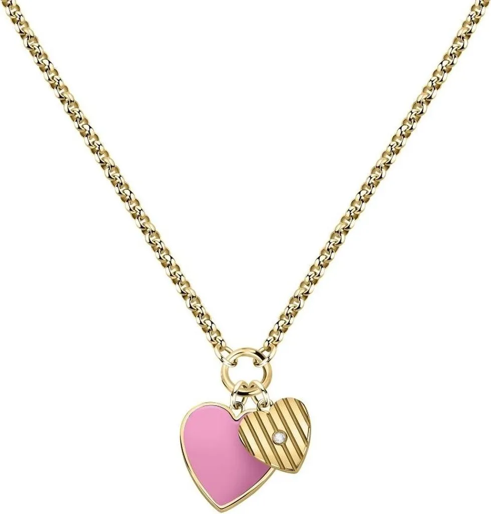 Collier cœurs dorés Incanto - Sautoir court SAVA02 en maille fine