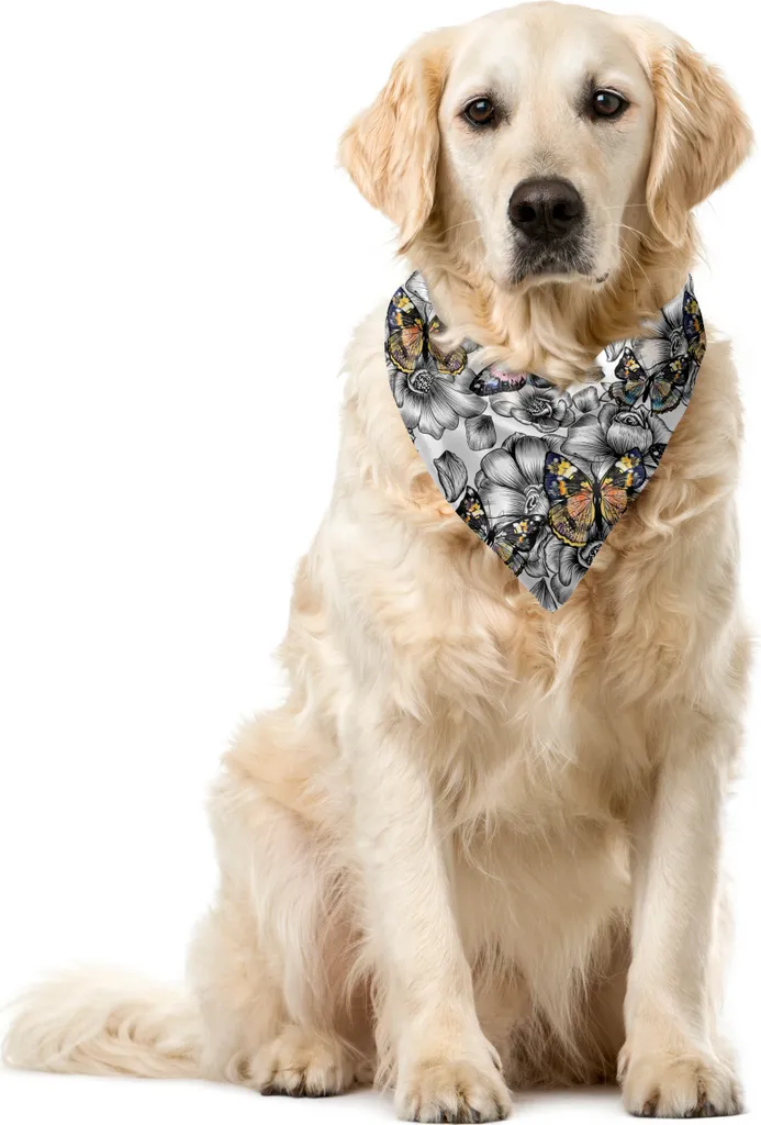 ABAKUHAUS Bandana Pet 40x40cm - Rose Primavera Alta Definizione