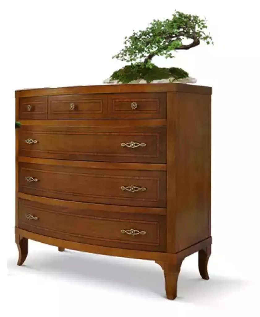 Komplett Schlafzimmer Braun Möbel Luxus Bett Holz 2x Nachttische Set 6tlg