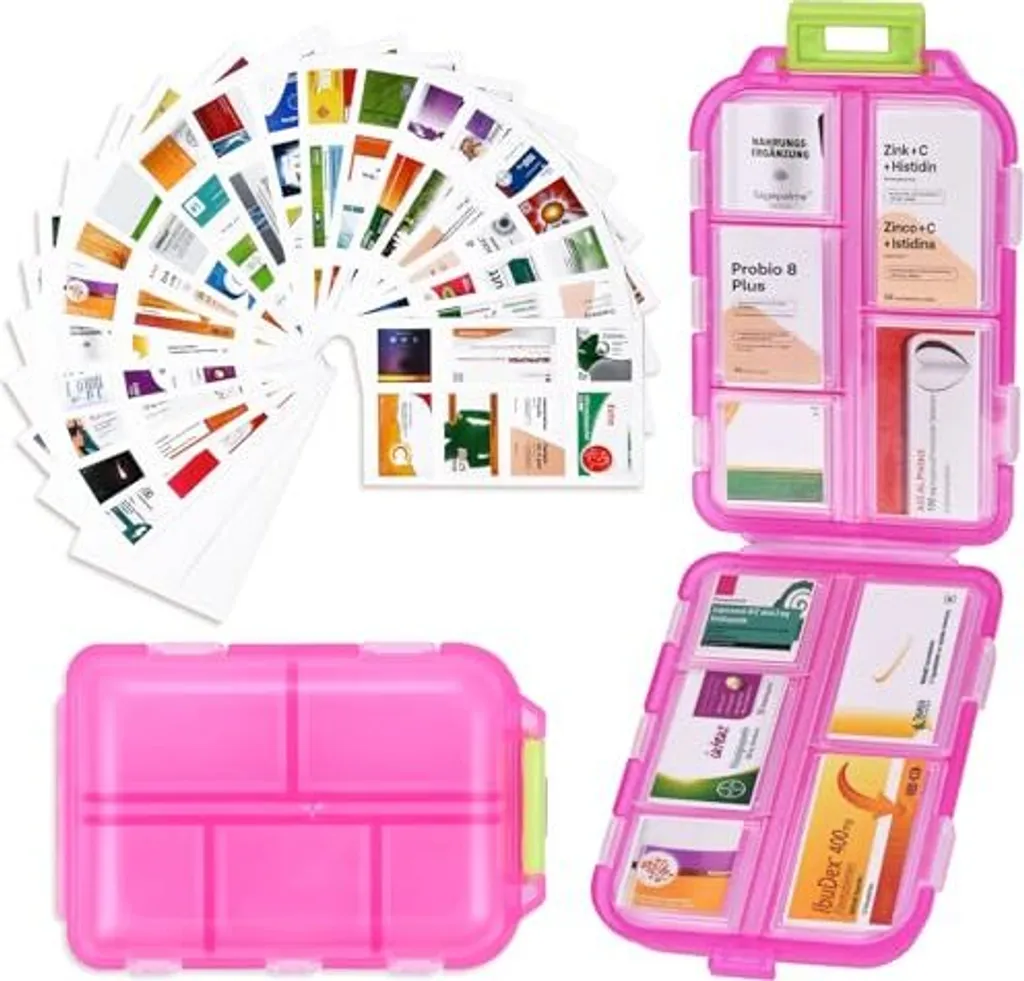 Portapillole Rosa Tascabile: Essenziale per Viaggi e Vita Quotidiana