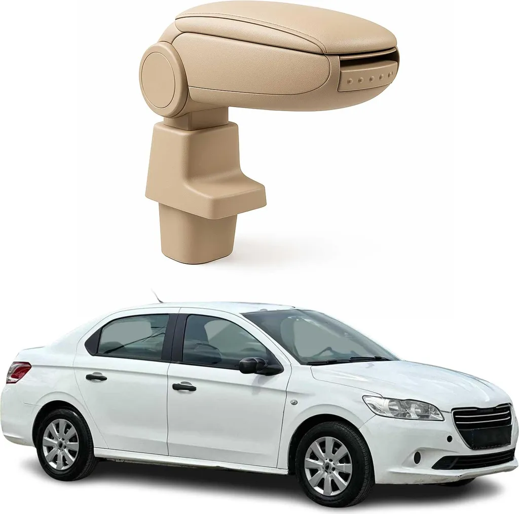 Bracciolo Centrale Peugeot 301 2012-2025 ABS Beige Vinile - Qualità OEM