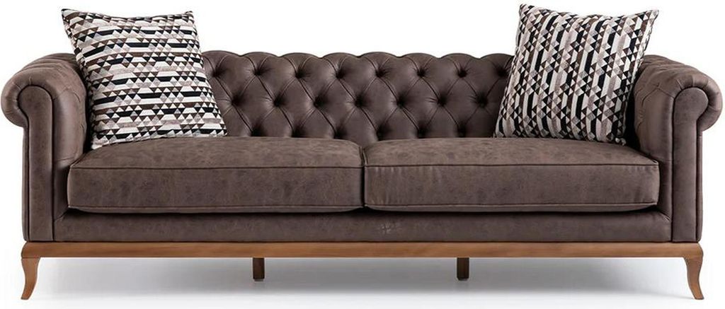 Sofa 3 Sitzer 3er Couch Loungesofa Polstersofa Kunstleder Chesterfield