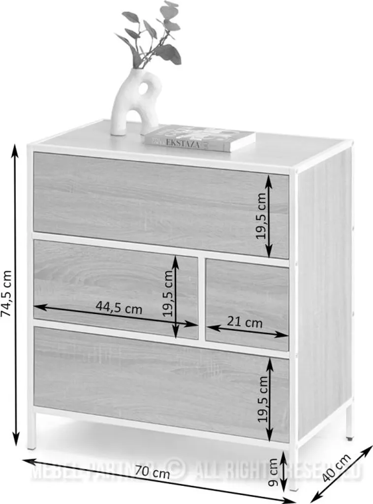 Optimiser petit espace avec la commode MAIRA - Rangement chic marbre noir