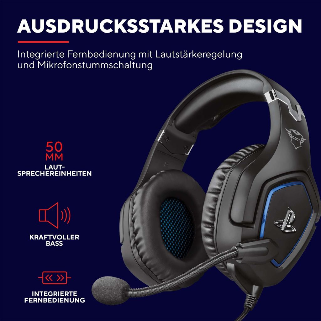 TRUST GXT488 FORZE PS4 HEADSET 23530 černá Obrázek produktu 16