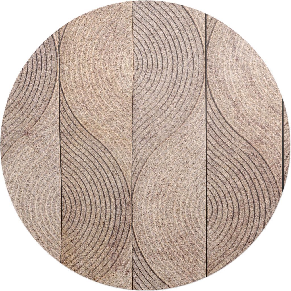 Holzwellen – Bodenschutzmatte – Stuhlunterlage – Bürostuhlmatte – Rutschfeste Bodenmatte – Schutzmatte für Hartboden – fi 100 cm