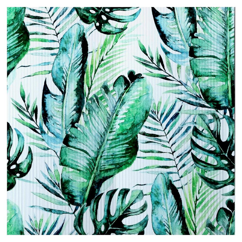 Blickdichte Fensterfolie Monstera mit Riffelung, Wärmedämmung und Anti-UV, 90x200cm