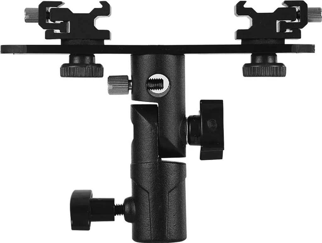 YONGNUO Supporto Doppio Flash T-Shape - Staffa per Speedlite e Ombrello - 3