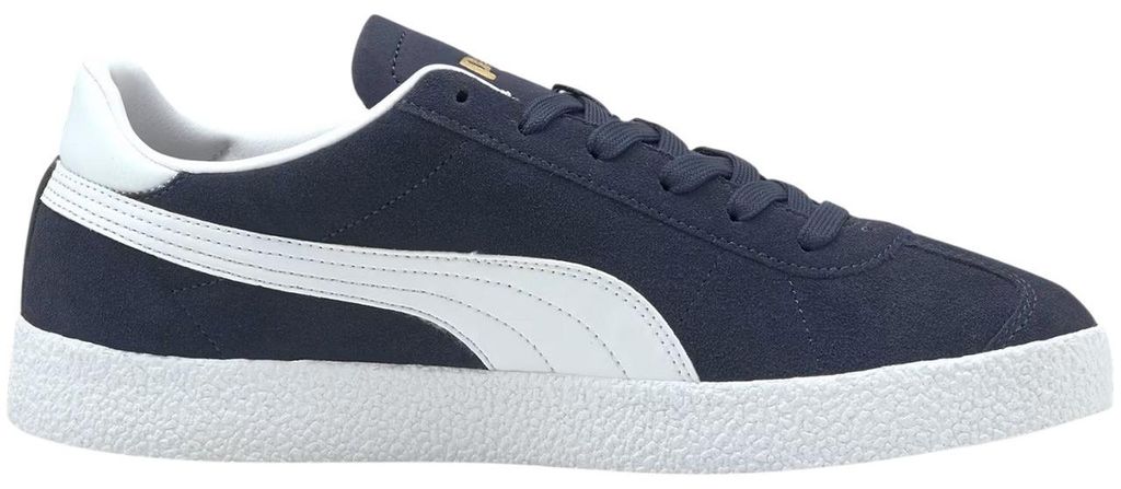 Puma - Herren Sneaker "Club", Logo, Wildleder MR1235 (42,5 EU) (Weiß/Marineblau)