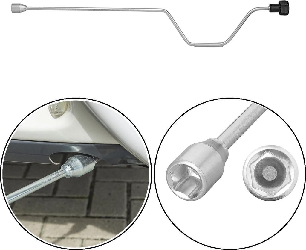 Handkurbel 19 mm / 840 mm – Adapter-Verlängerung für Wohnwagen- und Anhängerstütze – stabile, leichte Kurbel zur einfachen Höhenverstellun...