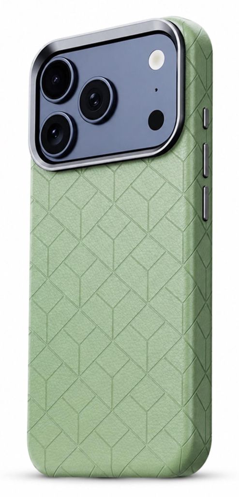 Handyhülle Backcover für Apple iPhone 17 Pro Max Geprägtes Gittermuster Grün