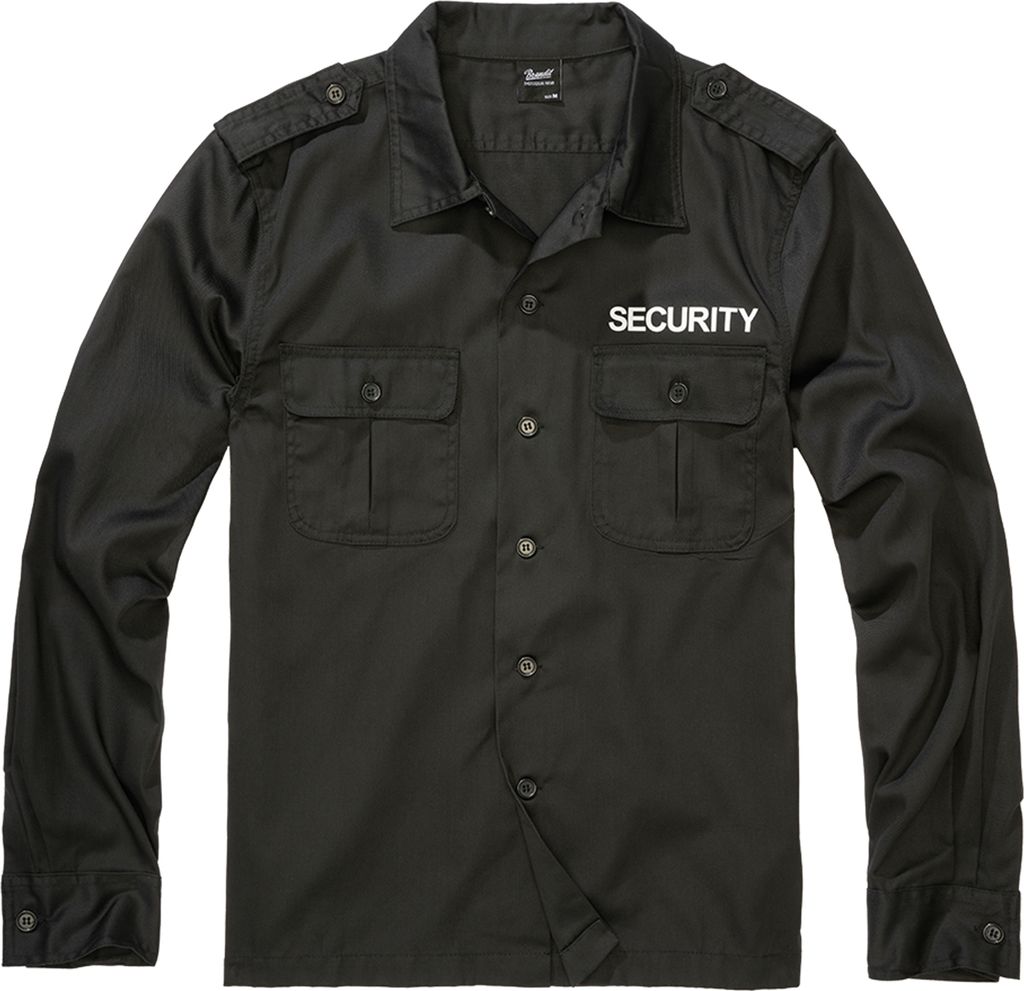 Brandit Security US Langarm-Shirt, Schwarz Größe 6XL
