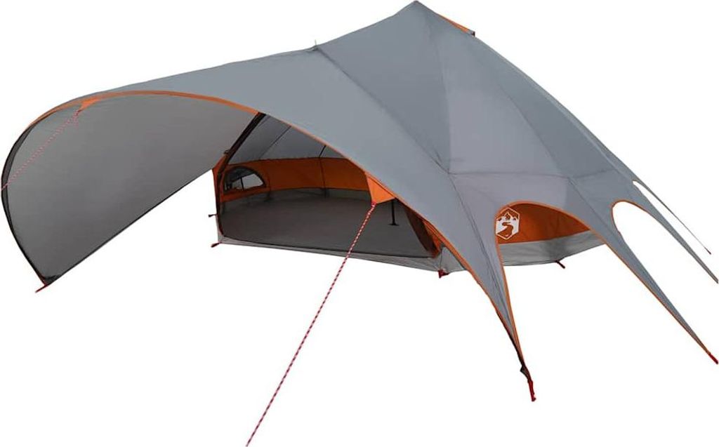 vidaXL Teepee Zelt für 9 Personen Grau und Orange 502 x 502 x 297 cm