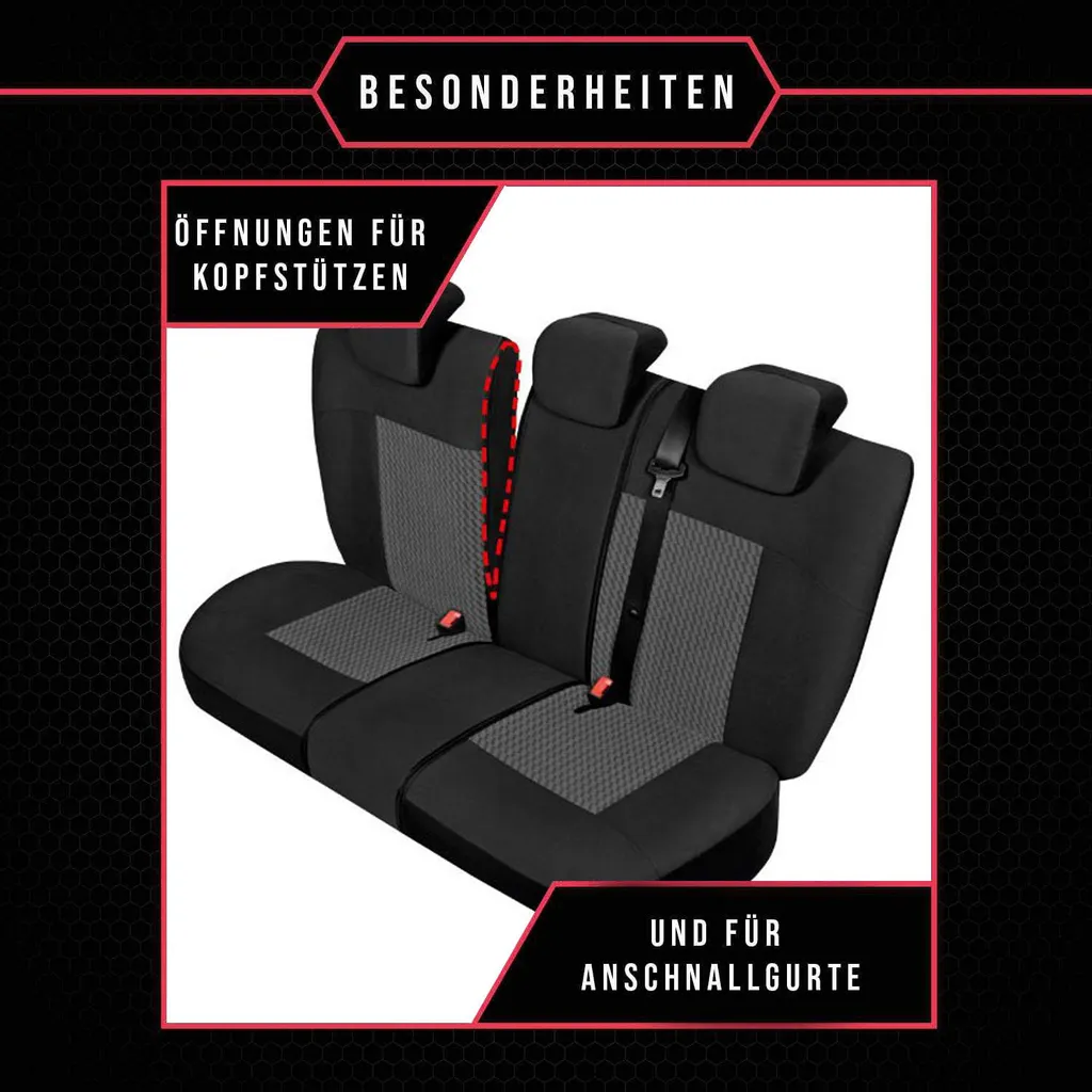 Coprisedili auto Set coprisedili auto grigio scuro per Dacia Duster - 5