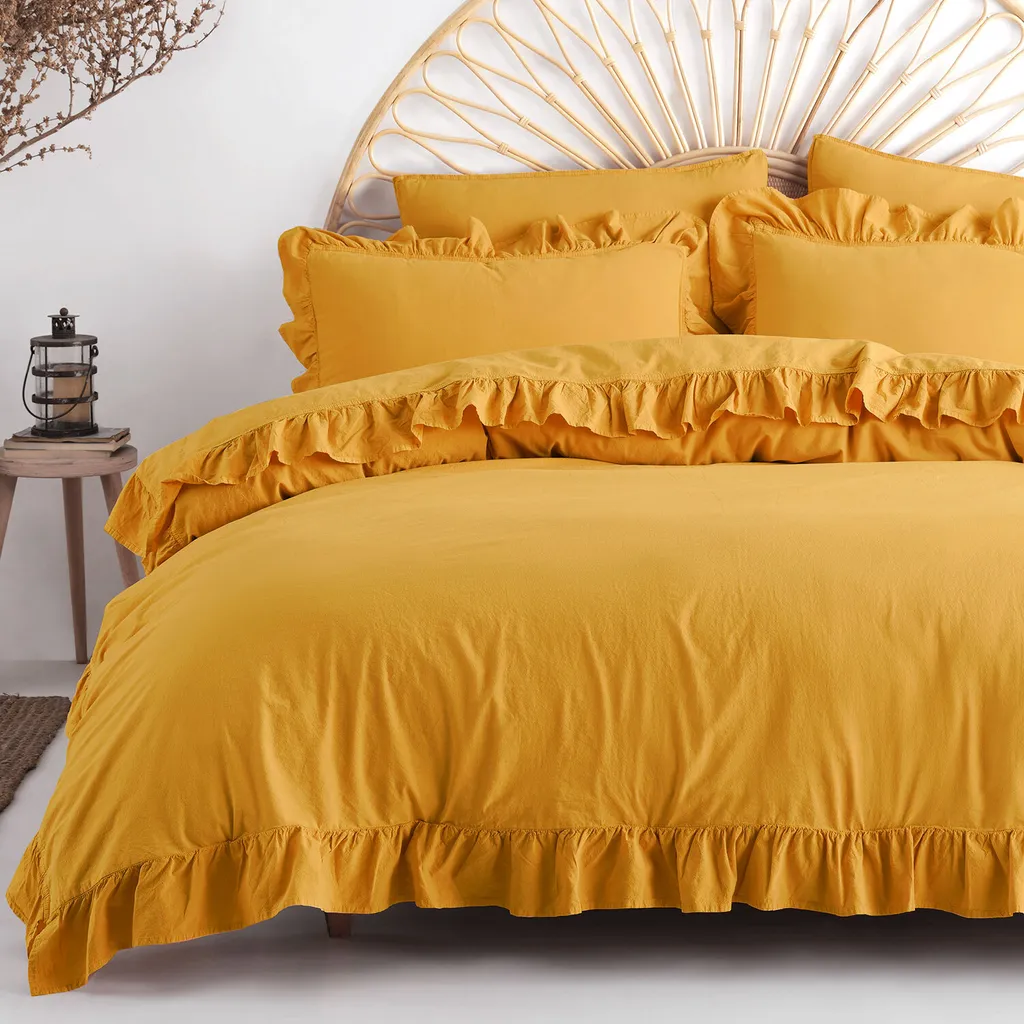 Biancheria da letto in cotone LIMONADE/220X200(P) LAVATO A PIETRA