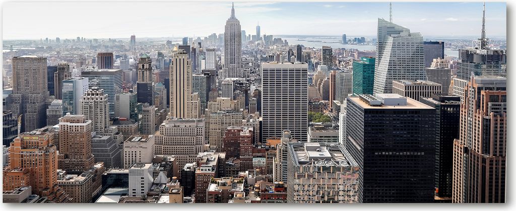 Tulup Küchenrückwand Spritzschutz aus Glas -125x50 -Spritzschutz auf gehärtetes Glas Deko Sehenswürdigkeiten New York