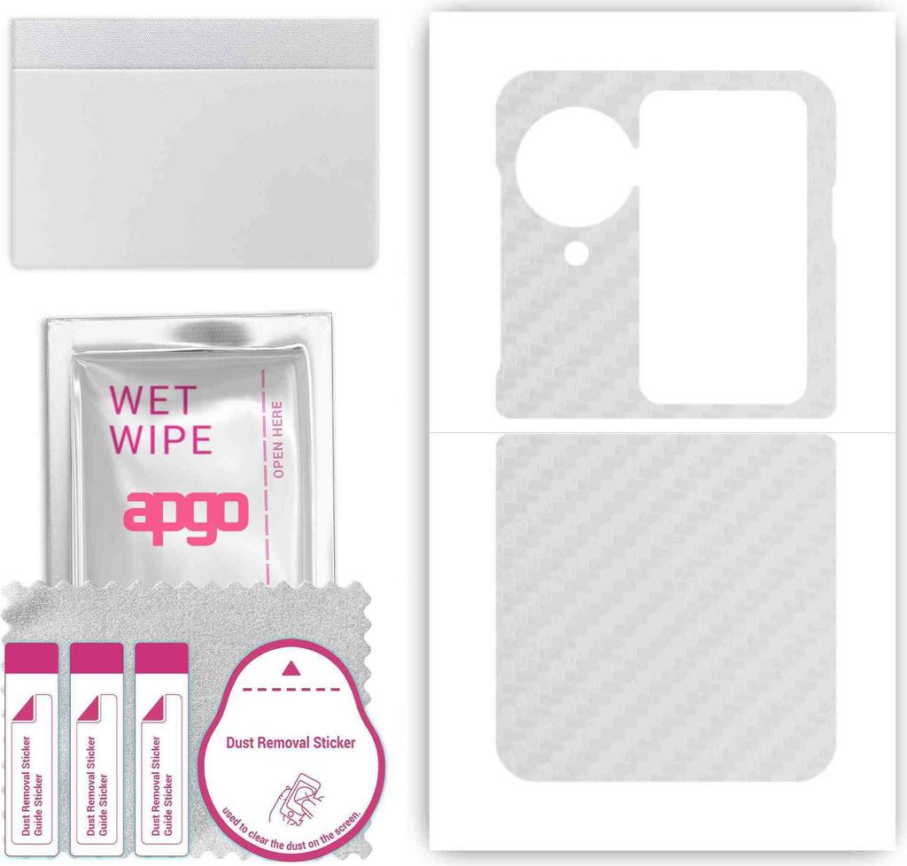 apgo Rückseite Schutzfolie, Skin, kompatibel mit Oppo Find N3 Flip, Hinten Displayschutzfolie aus Vinylfolie, kratzfest, einfache Montage - Transp...