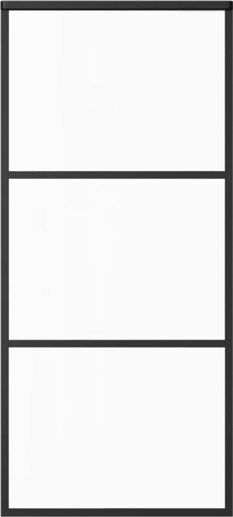 vidaXL Porta scorrevole ESG vetro e alluminio 90x205 cm Immagine del prodotto 