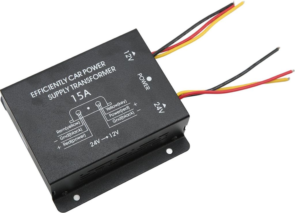24V zu 12V Konverter Kurzschlussschutz Professioneller Umwelt Auto Spannungsreduzierer15A