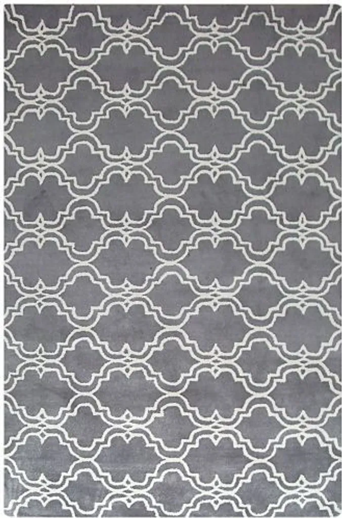 Grand tapis de décoration Riviera argent 153x244 cm pour intérieur chic
