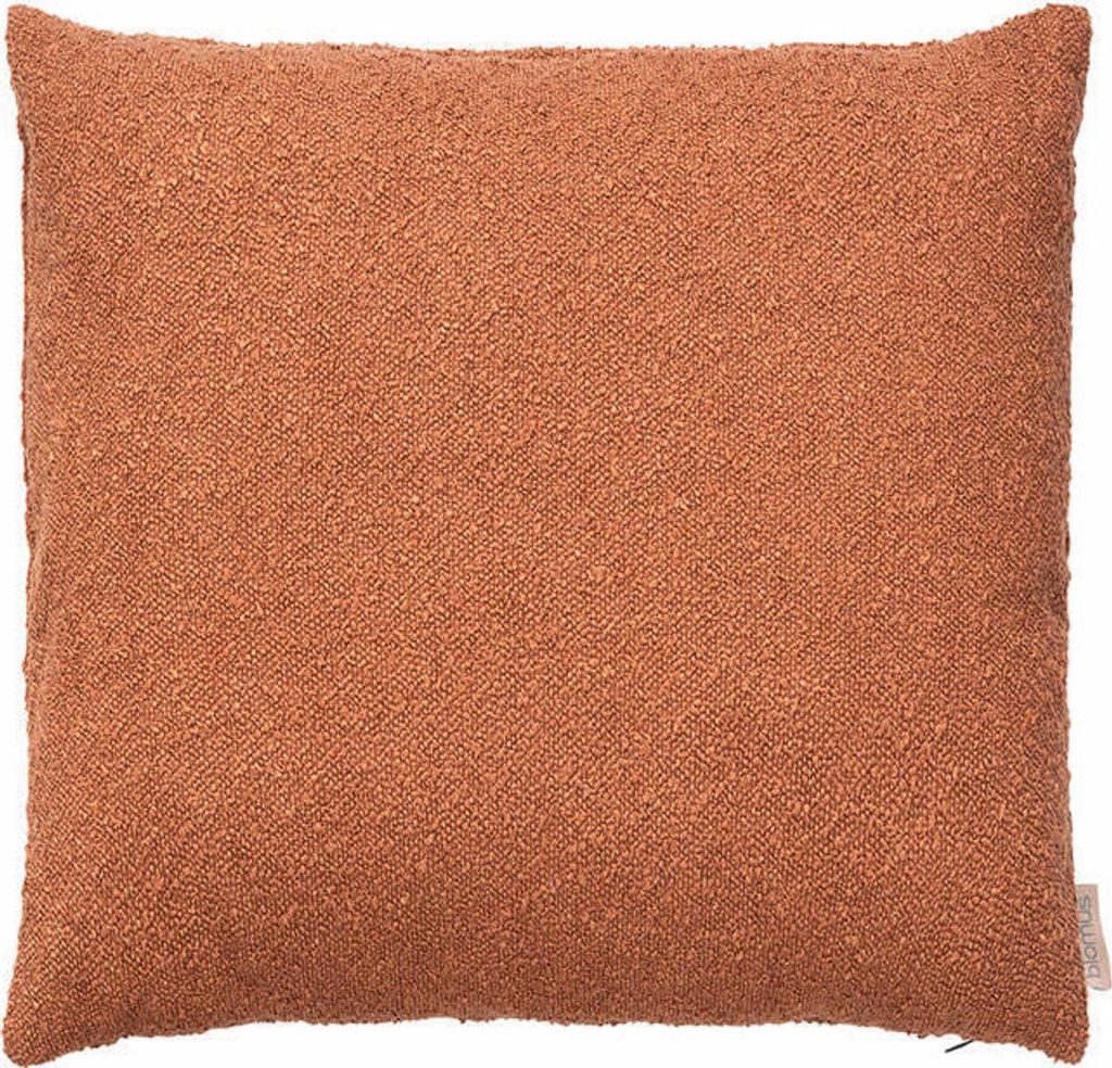 Blomus Kissenbezug Boucle, Kissenhülle für Kopf- oder Sofakissen, Rustic Brown, 50 x 50 cm, 66584