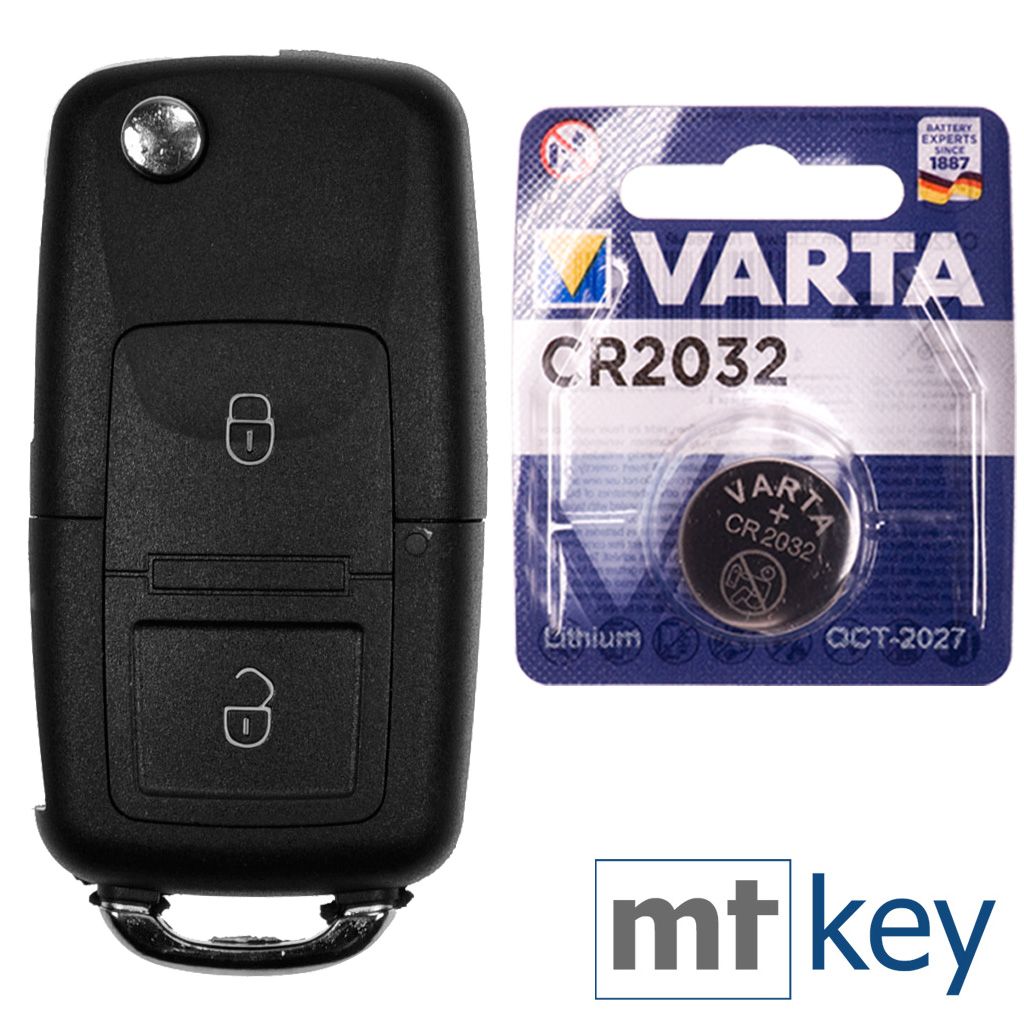 Klapp Schlüssel Gehäuse Funkschlüssel Fernbedienung Autoschlüssel Rohling +  Batterie kompatibel mit Mazda