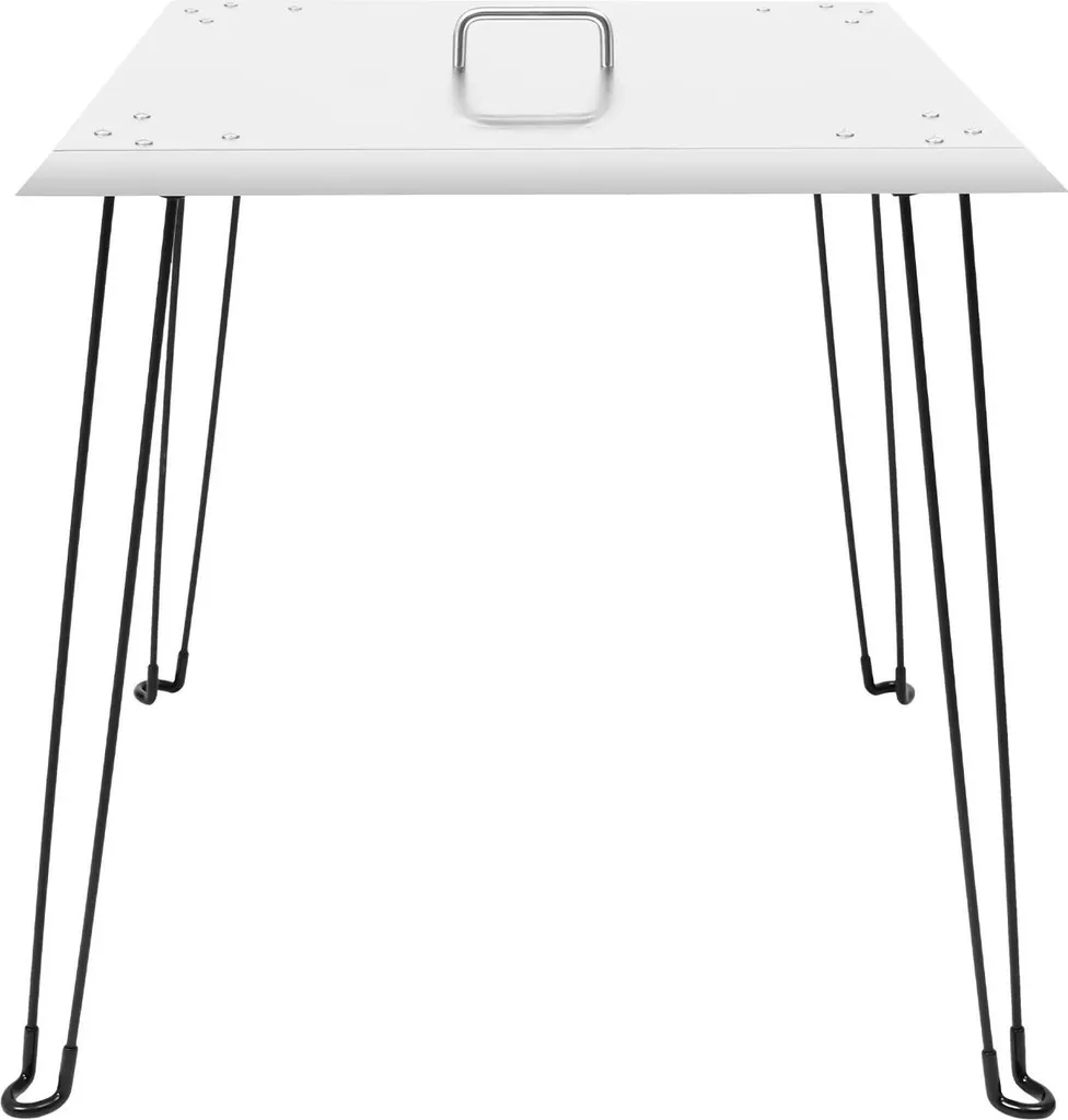 Foyer Carré 61x61x61 cm en Acier Inoxydable avec Bouclier Thermique
