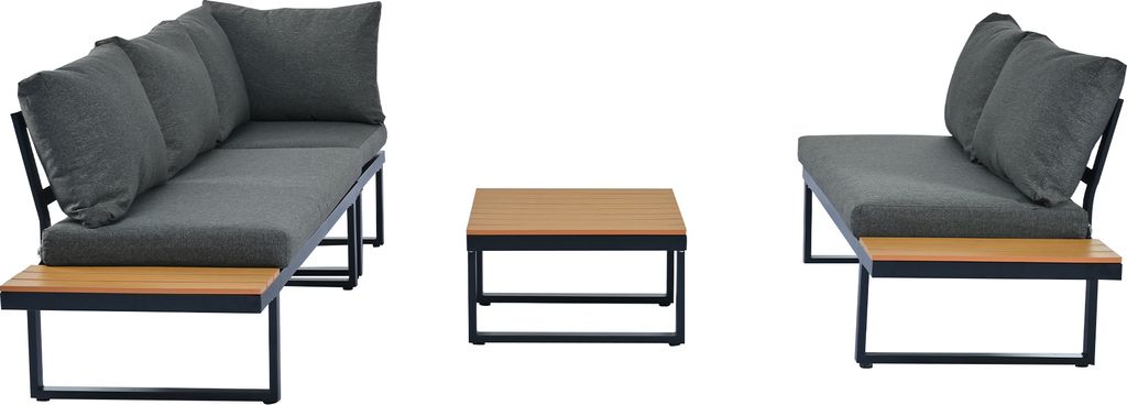 Merax Gartenmöbelset Ecklounge mit Kissen und Produktbild 8