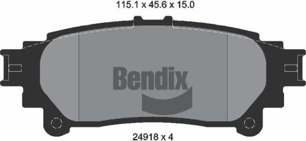 Plaquettes de frein BENDIX BPD2205 haute durabilité pour Lexus et Toyota