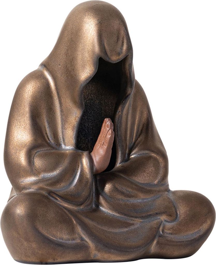 Sitzende Buddha-Statue, Teehaustier, Keramik, gesichtslose Zen-Figur, handgefertigt, Kung-Fu-Teeservice, Feng-Shui-Dekor für Zuhause, Büro, Medit...