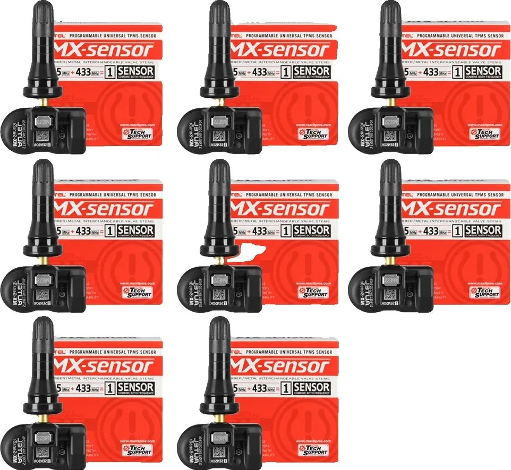 Capteur TPMS 315/433 MHz Haute Précision - Lot de 8 Pièces Faciles