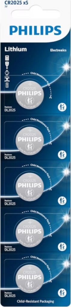 Lithium-Knopfzelle Philips CR2025 Produktbild 