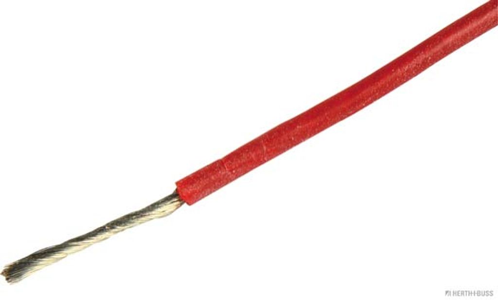 Herth+Buss Kabel Elektrokabel Silikon 0,5 mm rot 5mtr.
