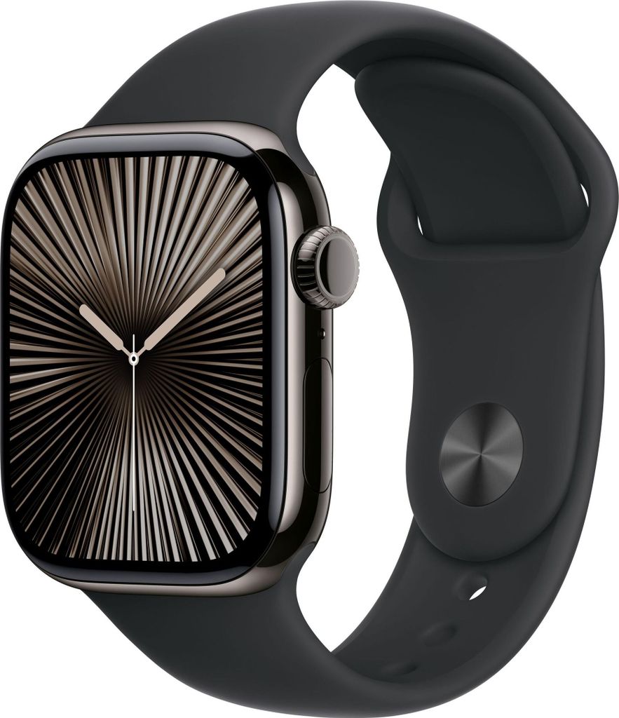 Apple Watch 10 46mm GPS+4G Titan Sport S/M schiefer/schwarz Produktbild 