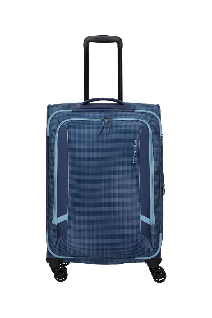Travelite CORSIICA Trolley 4w M exp., Blue Productafbeelding 