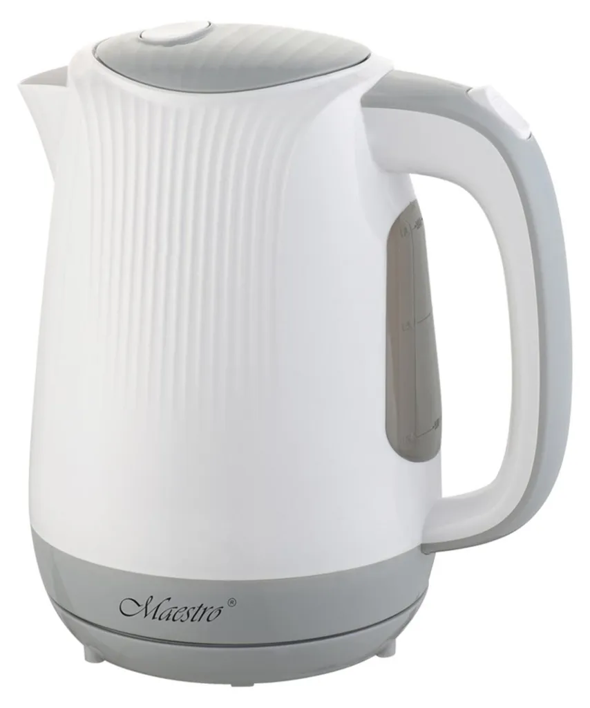 Feel-Maestro MR042 Bouilloire Électrique 1,7 L 2200W Design Blanc et Gris