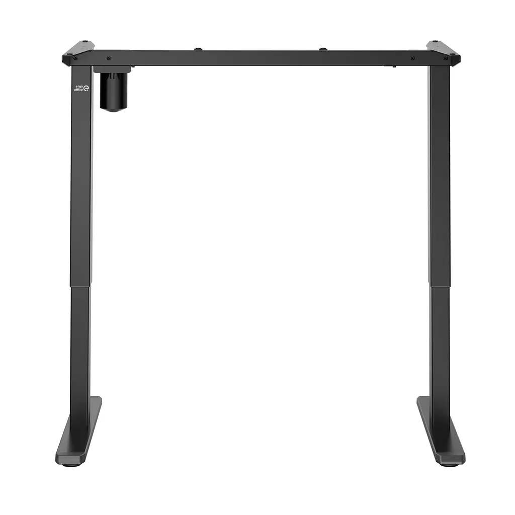 Bureau assis debout électrique 1 moteur structure seule noir