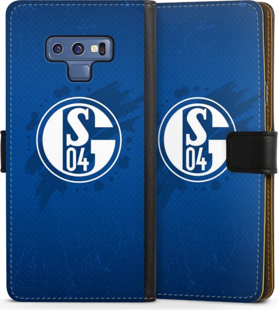 DeinDesign Klapphülle für Samsung Galaxy Note 9 Handytasche Lederhülle Tasche Bundesliga FC Schalke 04 Offizielles Lizenzprodukt