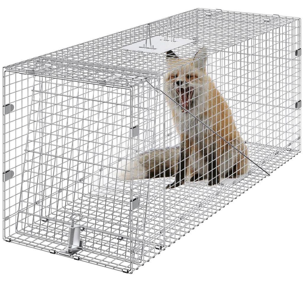 Pułapka klatkowa VEVOR na żywe zwierzęta, 127 x 50 x 66 cm, Zdjęcie produktu 