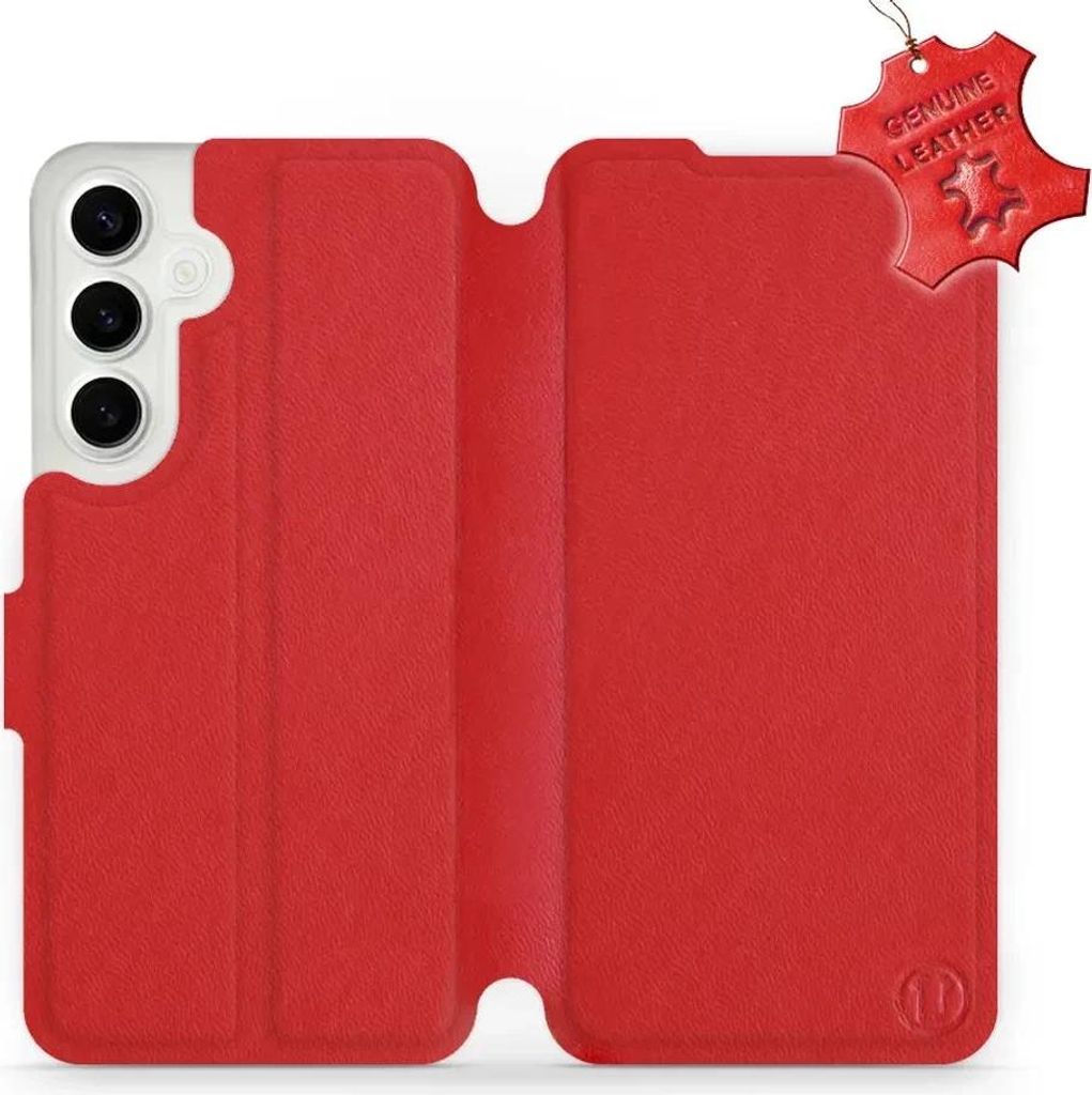 Echtleder Handyhülle für Galaxy S24 Plus, Mobiwear Leather, Rot