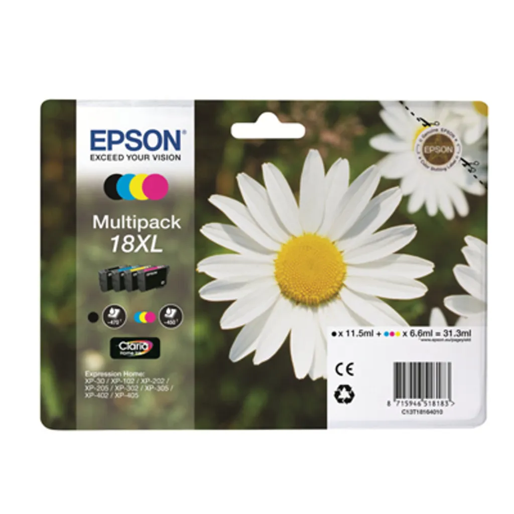 Epson 18XL Multipack T1816 Originale | Massima Resa per Expression Home