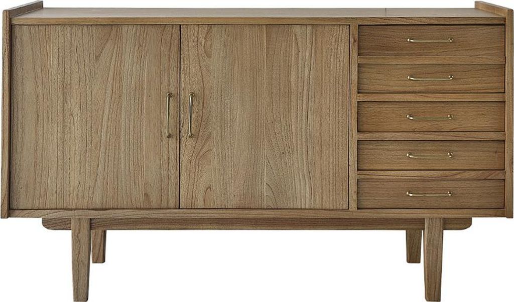 Waschtischunterschrank Mindi Holz 135 cm modern