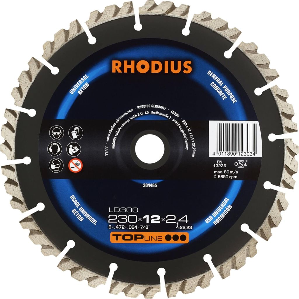 RHODIUS Diamantscheibe LD300 404 x 15,0 x 3,2 x 25,40 Produktbild 