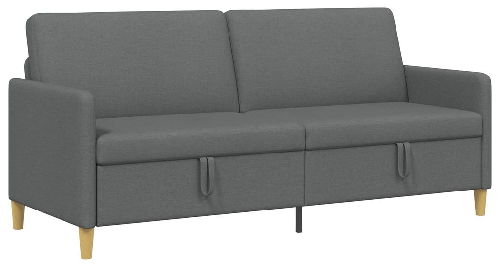 vidaXL Sofa mit Stauraum Dunkelgrau 192 x 78 x 87 cm Polyester