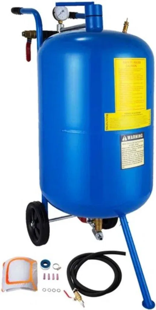 Sableuse mobile 75 litres Grit avec roues et kit d'accessoires complet