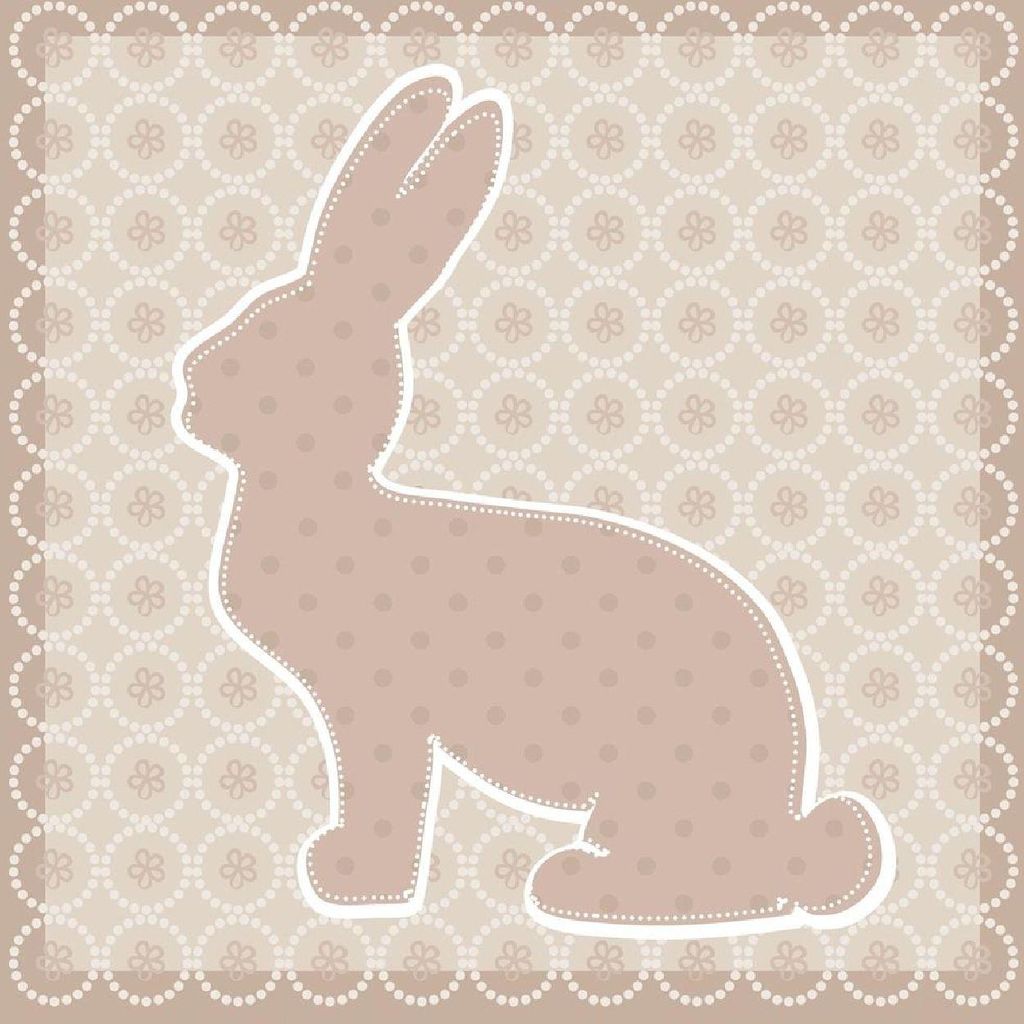 Serwetki papierowe Bunny taupe 33x33 cm
