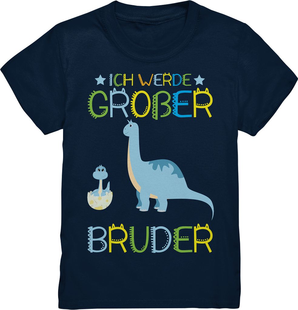 Dinosaurier Großer Bruder Dino T-Shirt – Navy / 98/104 Produktbild 