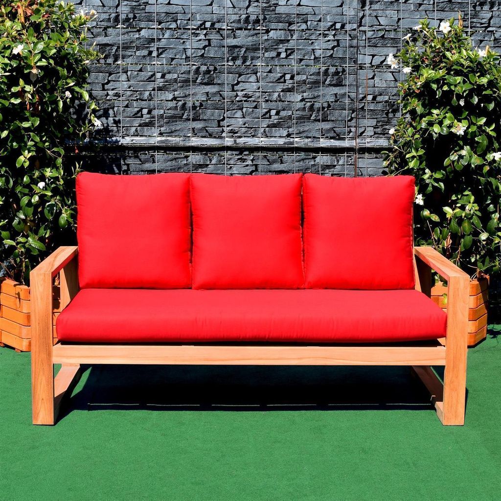 Teako Design Sitzpolster für Gartensofa Treviso 162x69cm Rot